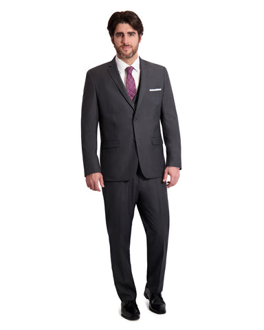 MENS "POWER STRETCH" SOLID SUIT SEPARATE - PANTS - CHARCOAL