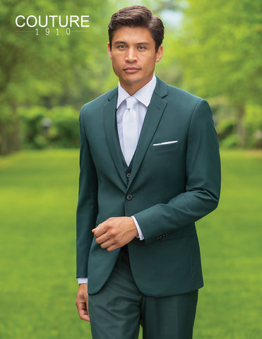 MENS "POWER STRETCH" SOLID SUIT SEPARATES - GREEN