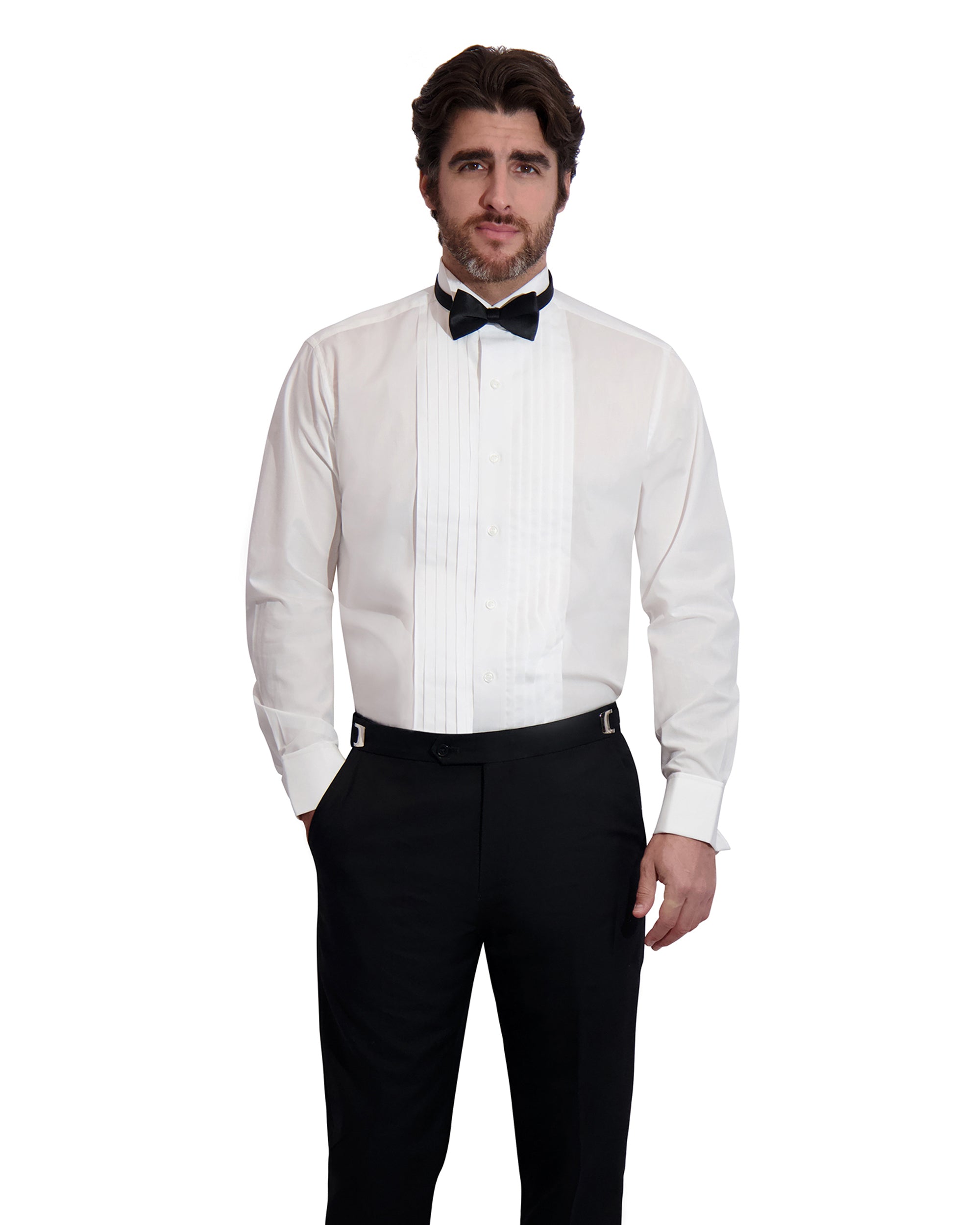 FORMAL WING COLLAR SHIRT WITH FRENCH CUFFS – Fabian Couture