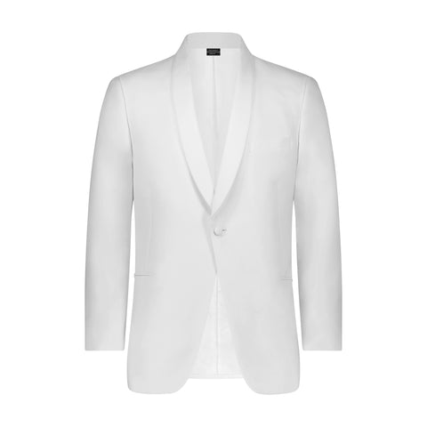 MENS SLIM FIT WHITE DINNER JACKET – Fabian Couture