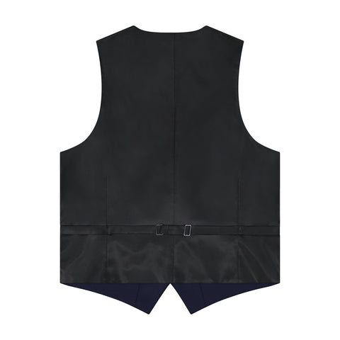 S120 4B BACKLESS VEST W/ FABRIC BUTTONS- NAVY